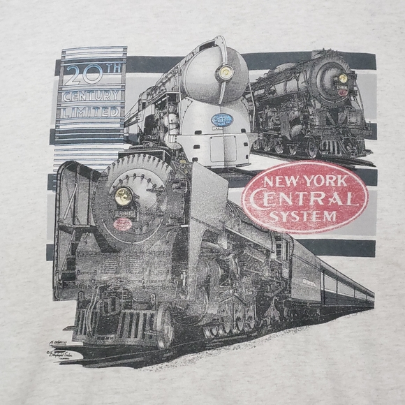 Vintage New York Central System Railroad Train Railway T-shirt - Picture 2 of 13